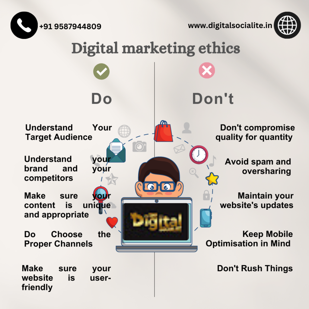 digital marketing ethics - do's and don't